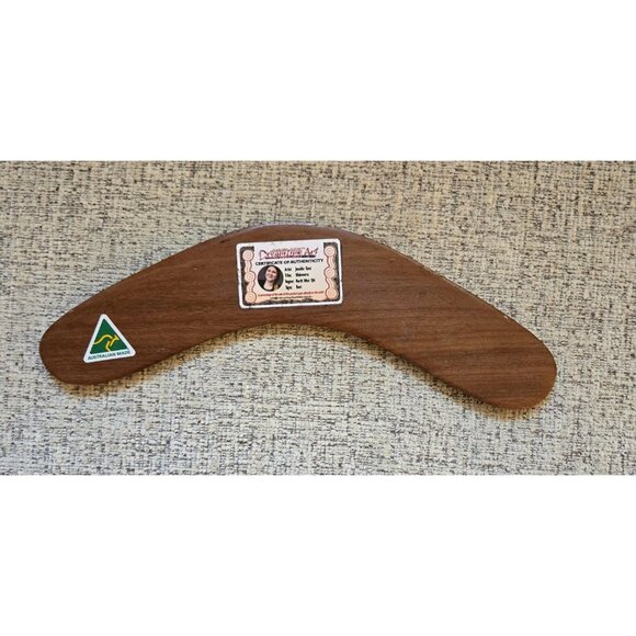 Aboriginal Art Handpainted Boomerang By Jennifer Kent Authentic Australian - Picture 3 of 6